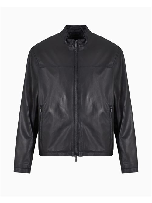 ジャケット・アウター Rare 00's Armani Exchange Wool Blouson A | X ARMANI EXCHANGE Men's Wool Mix Zip Up Jacket, Black